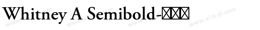 Whitney A Semibold字体转换